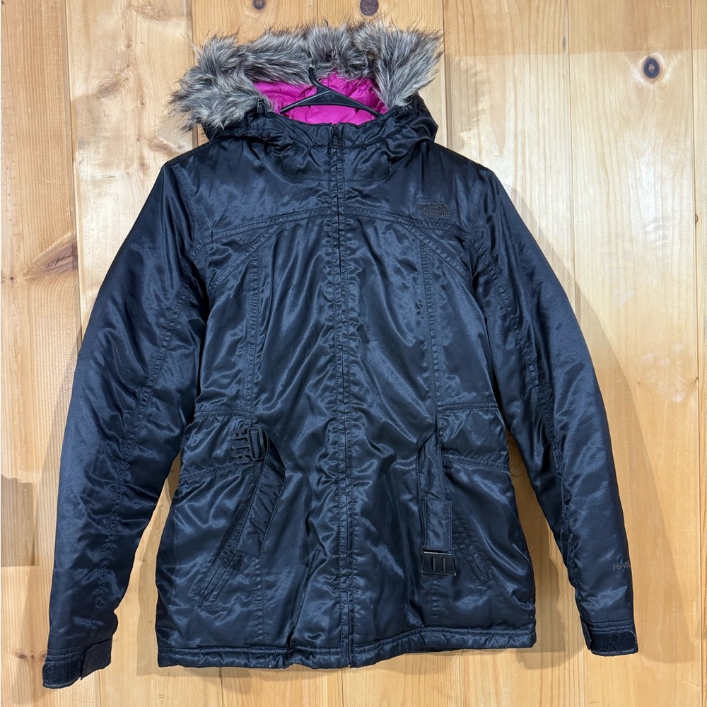 The North Face Black Greenland Parka Buckled Jacket Size Medium hyvent WMNS